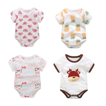 Wholesale Summer Newborn Cotton Baby Sleeve Bodysuit